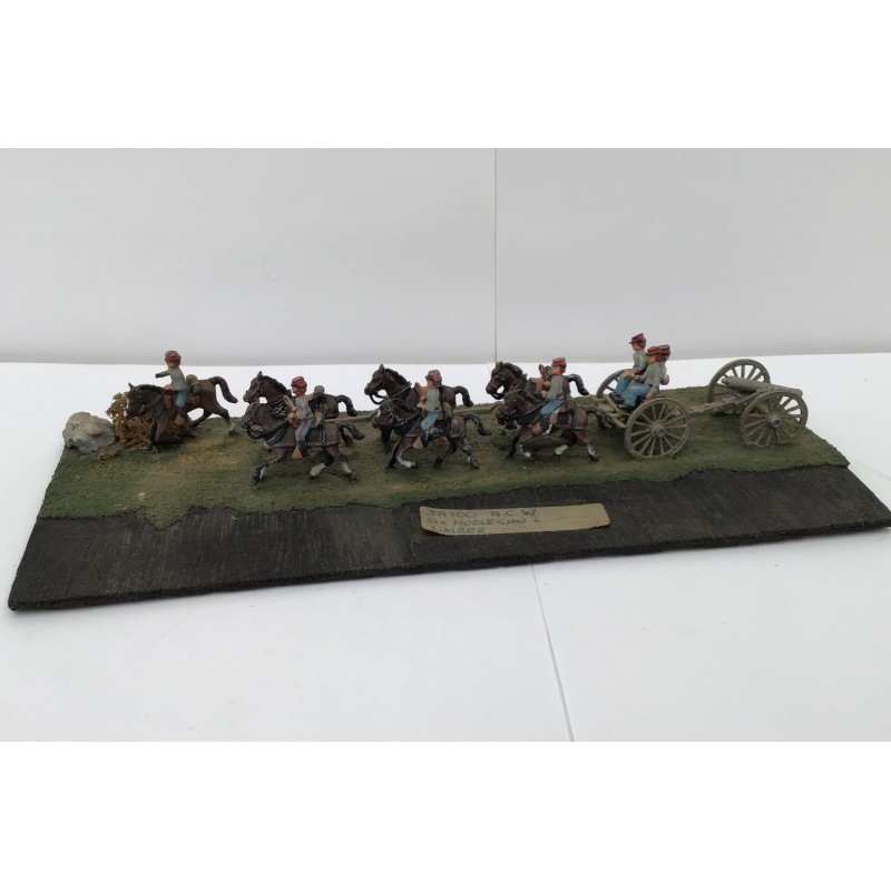 American Civil War – Six horse team field gun, limber and seven crew