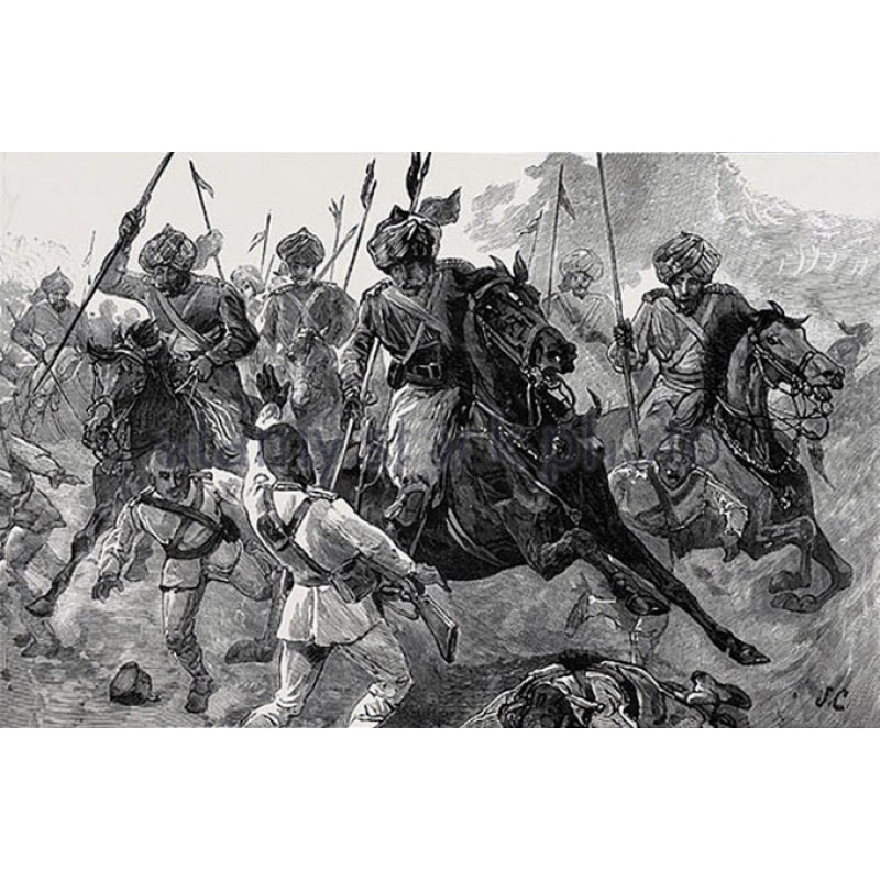 Indian and Afghan Regular Army – Bengal lancer mounted with separate lance